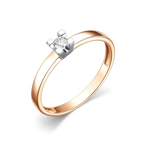 Кольцо с бриллиантом из золота 585 пробы