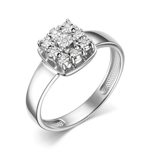 Кольцо с бриллиантами из белого золота 585 пробы