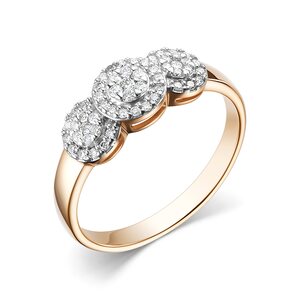 Кольцо с бриллиантами из золота 585 пробы