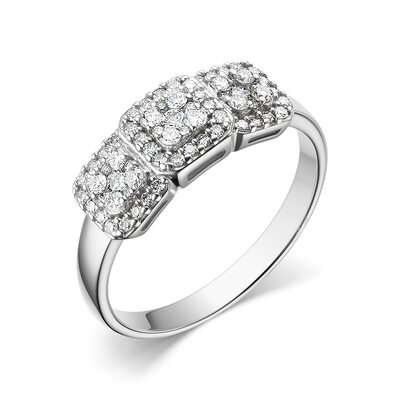 Кольцо с бриллиантами из белого золота 585 пробы