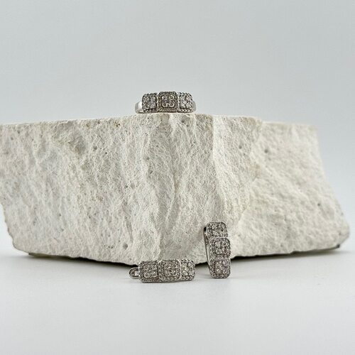 Кольцо с бриллиантами из белого золота 585 пробы