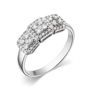 Кольцо с бриллиантами из белого золота 585 пробы