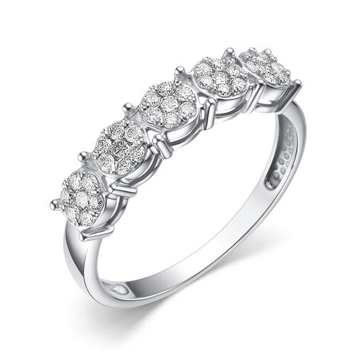 Кольцо с бриллиантами из белого золота 585 пробы