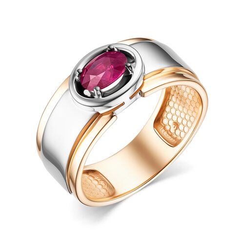 Кольцо с рубином из золота 585 пробы