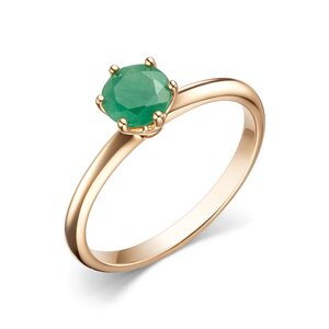 Кольцо с изумрудом из золота 585 пробы