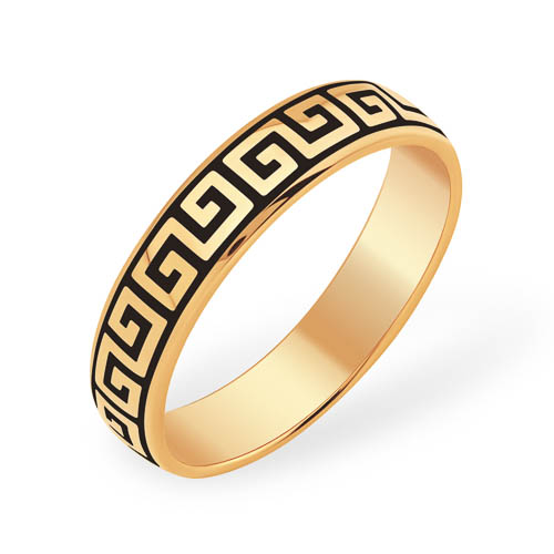 Кольцо с эмалью из золота 585 пробы