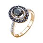 Кольцо с сапфирами и бриллиантами из золота 585 пробы арт. К115-8702С
