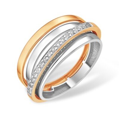 Кольцо с бриллиантами из золота 585 пробы