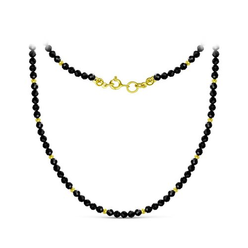 Колье со шпинелью из серебра 925 пробы с позолотой