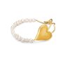 Браслет "Сердце" с жемчугом из серебра 925 пробы с позолотой арт. KB0943_BT_WP_YG