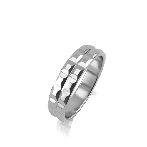 Кольцо обручальное из белого золота 585 пробы