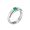Кольцо с изумрудом из серебра 925 пробы