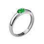 Кольцо с изумрудом из серебра 925 пробы арт. КЛ-27/203И2