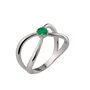 Кольцо с изумрудом из серебра 925 пробы арт. КЛ-27/219И2