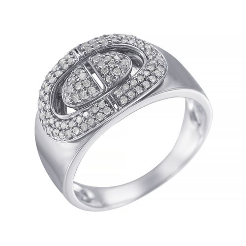 Кольцо с бриллиантами из белого золота 585 пробы