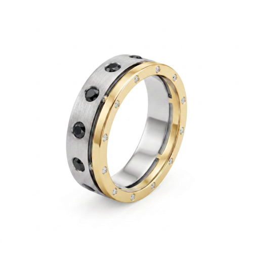 Кольцо обручальное с бриллиантами из золота 585 пробы