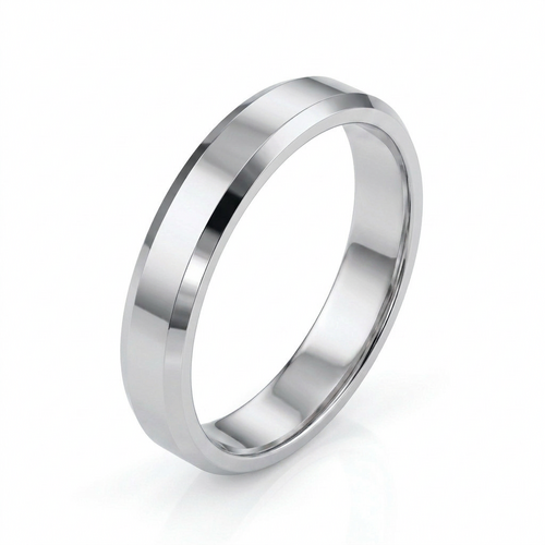 Кольцо обручальное из  белого золота 585 пробы