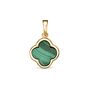 Подвеска "Клевер" с малахитом из желтого золота 585 пробы арт. л030060м