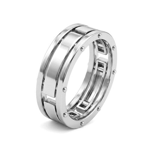 Кольцо обручальное из белого золота 585 пробы