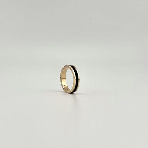 Кольцо обручальное с керамикой из золота 585 пробы