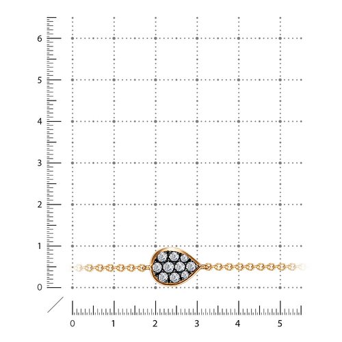 Браслет с бриллиантами из золота 585 пробы