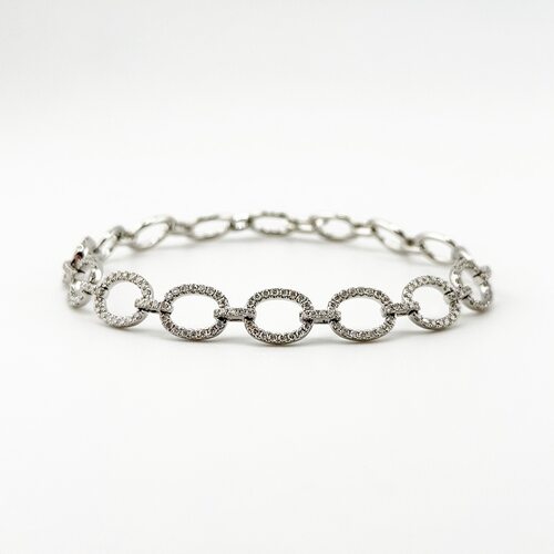 Браслет с бриллиантами из белого золота 585 пробы