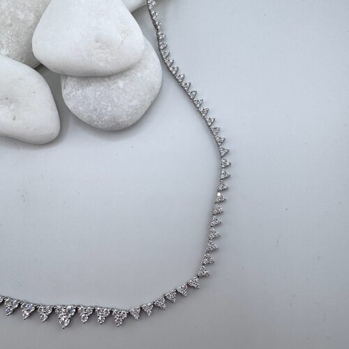 Колье с бриллиантами из золота 585 пробы