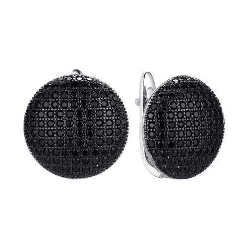 Серьги с нанокристаллами из серебра 925 пробы 