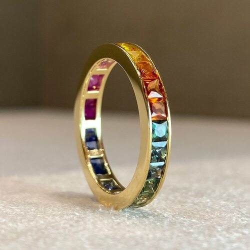 Кольцо с сапфирами из золота 585 пробы