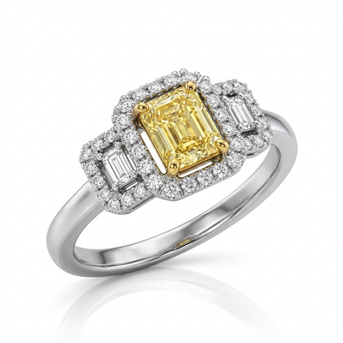 Кольцо с бриллиантами из белого золота 585 пробы