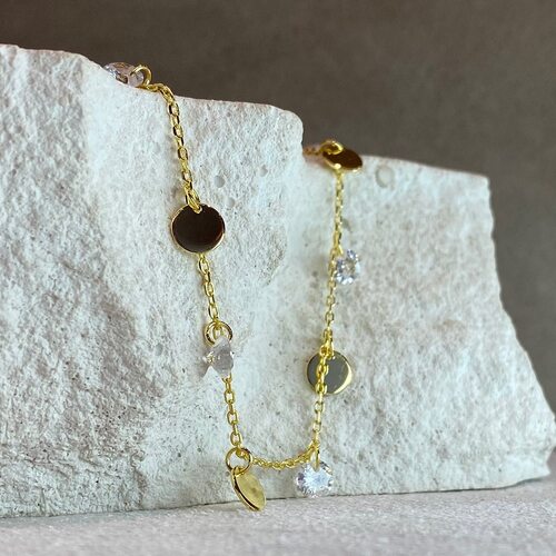 Колье с фианитами из серебра 925 пробы