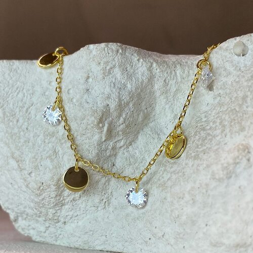 Колье с фианитами из серебра 925 пробы