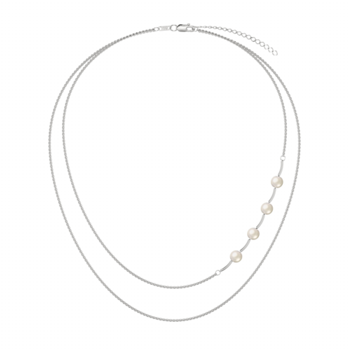 Колье с жемчугом из серебра 925 пробы