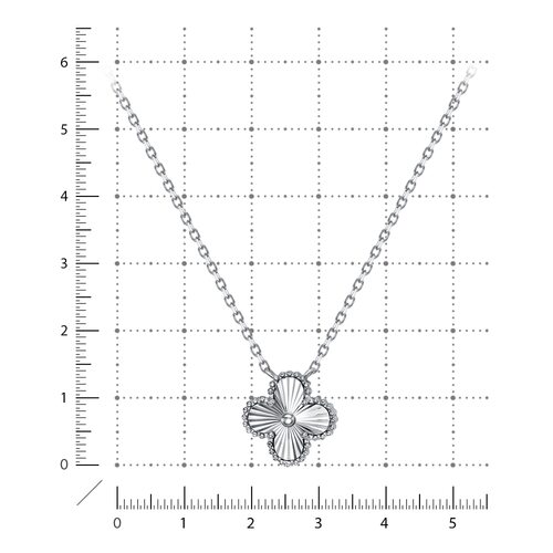 Колье "Клевер" из серебра 925 пробы