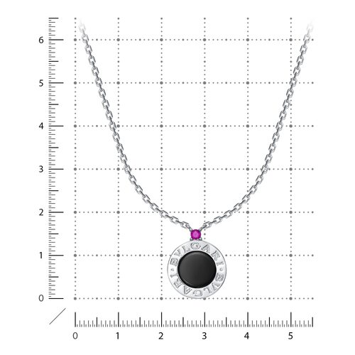 Колье с ониксом и фианитом из серебра 925 пробы
