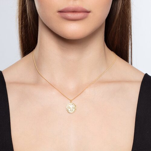 Колье из серебра 925 пробы с позолотой