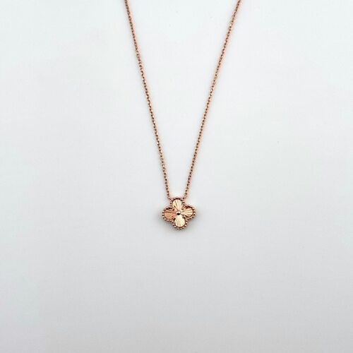 Колье "Клевер" из серебра 925 пробы с позолотой