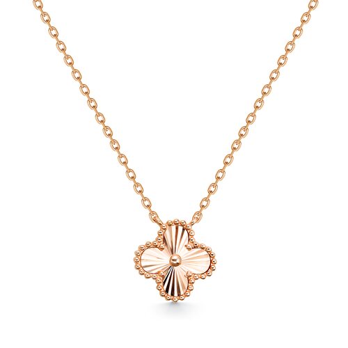 Колье "Клевер" из серебра 925 пробы с позолотой