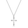 Колье "Крест" с фианитами из серебра 925 пробы