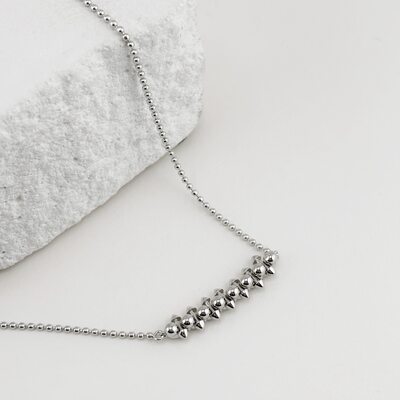 Колье с фианитами из серебра 925 пробы