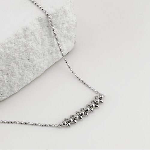 Колье с фианитами из серебра 925 пробы