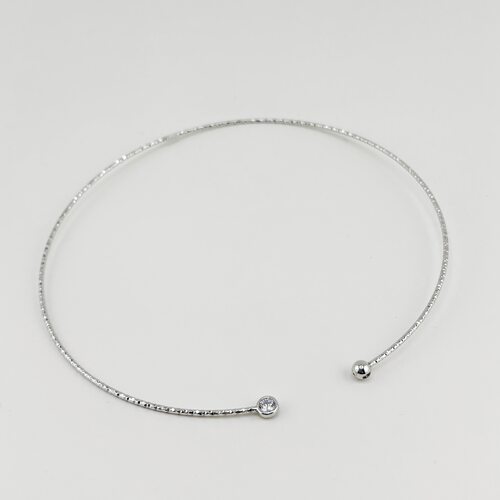 Колье с фианитами из серебра 925 пробы