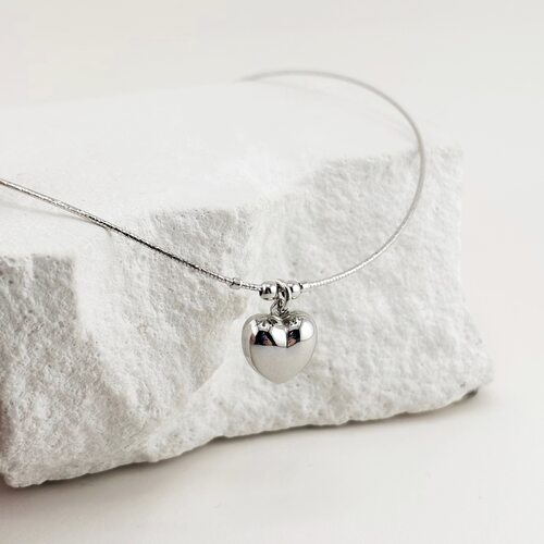 Колье "Сердце" из серебра 925 пробы