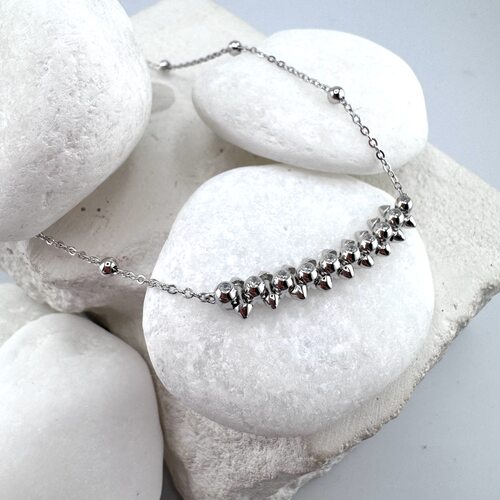 Колье с фианитами из серебра 925 пробы