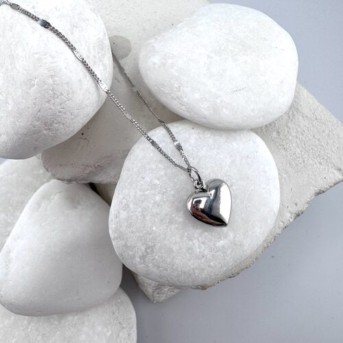 Колье "Сердце" из серебра 925 пробы