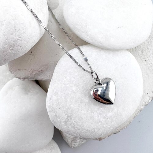 Колье "Сердце" из серебра 925 пробы