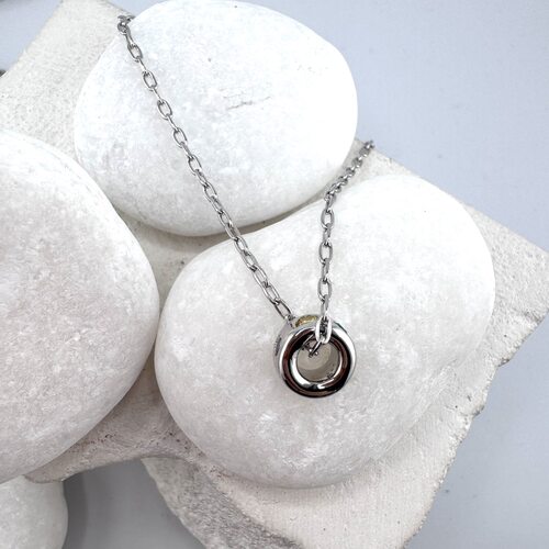 Колье с фианитами из серебра 925 пробы