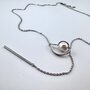 Колье с жемчугом из серебра 925 пробы арт. NK441