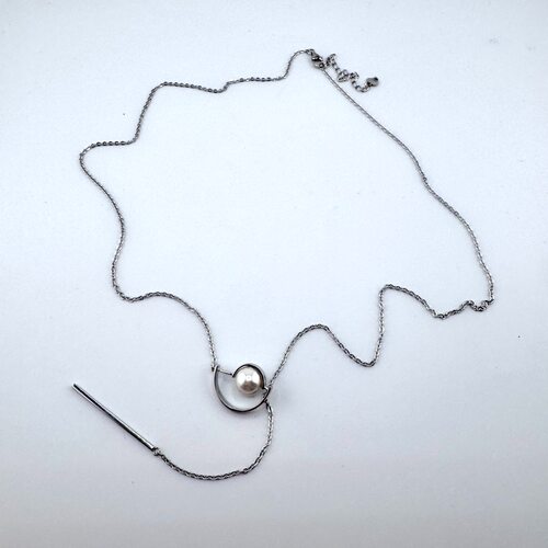 Колье с жемчугом из серебра 925 пробы