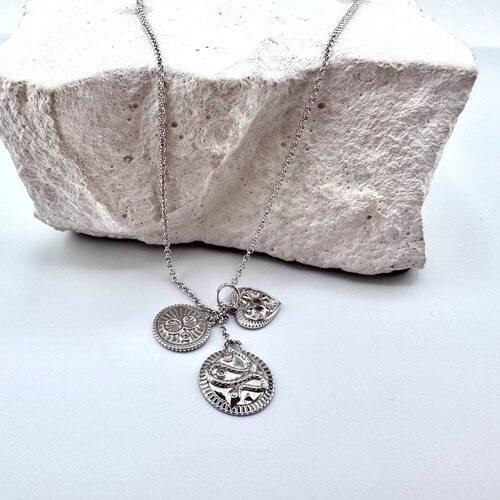 Колье с фианитами из серебра 925 пробы